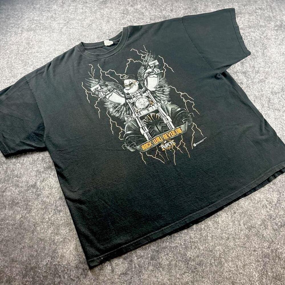2016 Popeye Motorcycle Graphic Tee Black 3XL Delta Pro Weight Biker